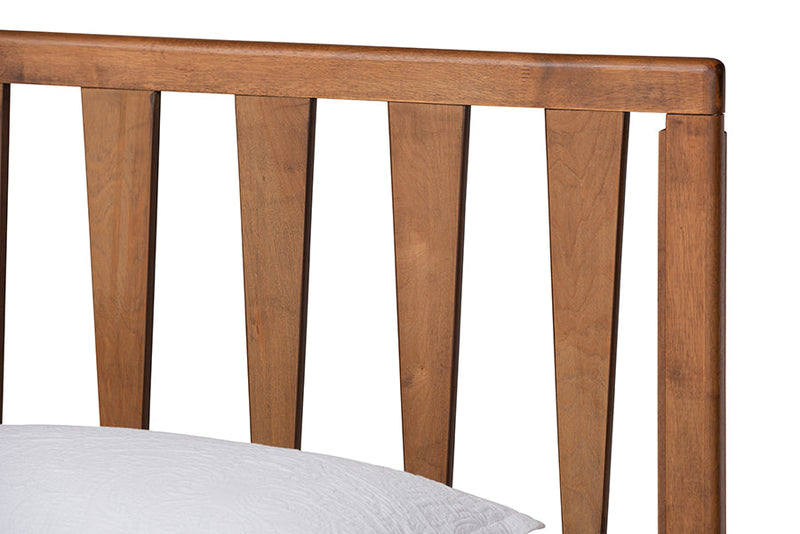 Vintner Walnut Brown Twin Size Platform Bed Baxton