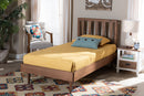 Vintner Walnut Brown Twin Size Platform Bed Baxton