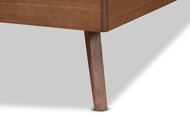 Idina Ash Walnut Twin Size Bed Baxton
