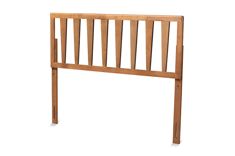 Scarlette Modern and Contemporary Ash Walnut Finished Wood Queen Size Headboard