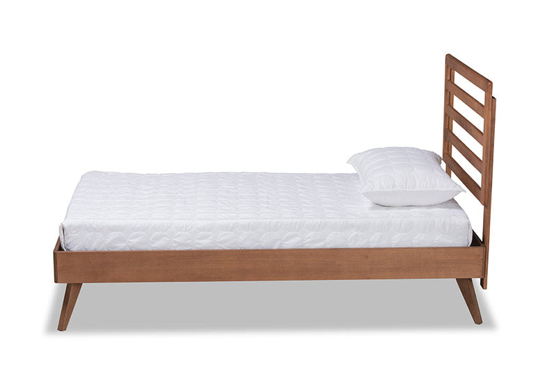 Edana Ash Walnut Twin Size Platform Bed Baxton