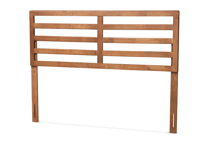 Beacon Modern and Contemporary Ash Walnut Finished Wood Queen Size Headboard