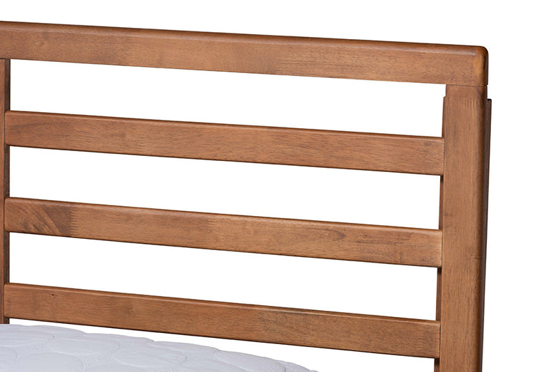 Edana Ash Walnut Queen Size Platform Bed Baxton