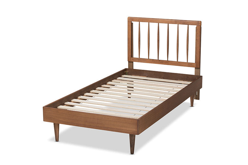 Gregory Ash Walnut Twin Size Platform Bed Baxton