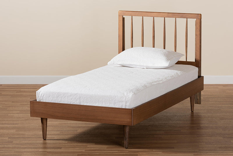 Gregory Ash Walnut Twin Size Platform Bed Baxton