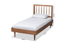 Gregory Ash Walnut Twin Size Platform Bed Baxton