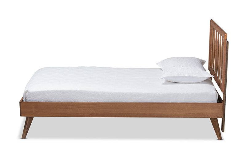 Jihan Ash Walnut Twin Size Platform Bed Baxton