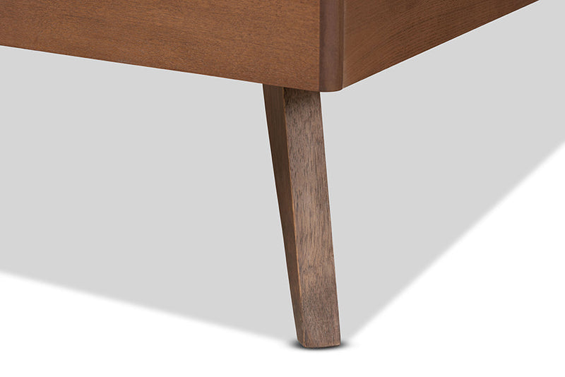 Jihan Ash Walnut Twin Size Platform Bed Baxton