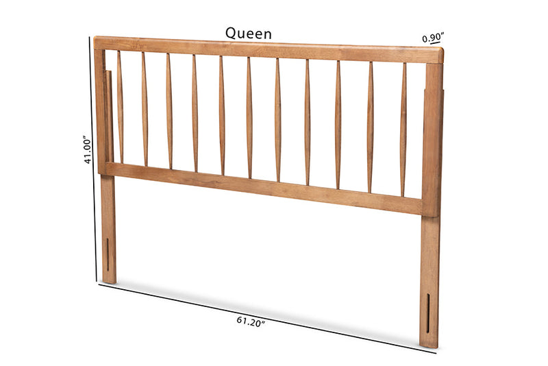 Valtina Ash Walnut Full Size Headboard Baxton