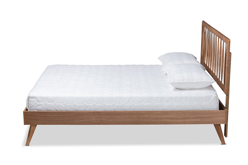 Jihan Ash Walnut Full Size Platform Bed Baxton