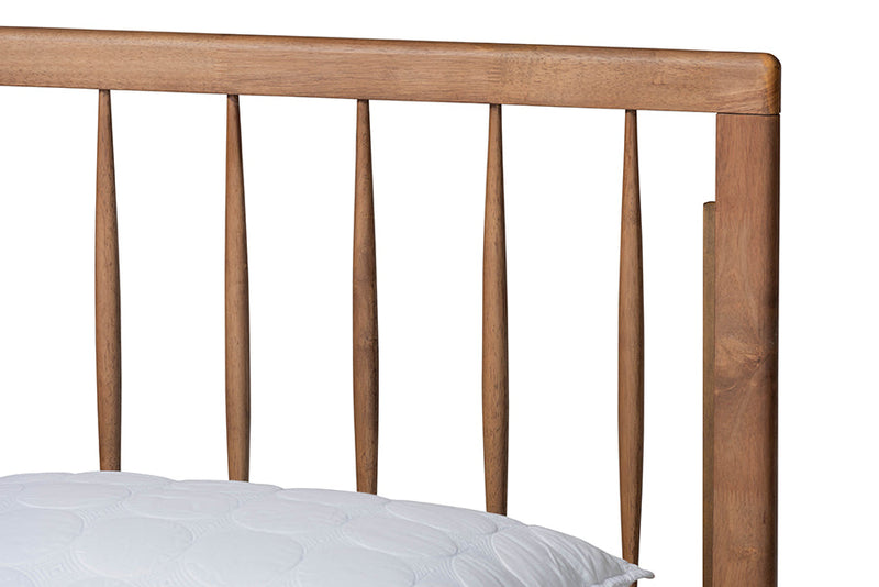 Jihan Ash Walnut King Size Platform Bed Baxton