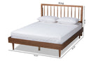Gregory Ash Walnut King Size Platform Bed Baxton