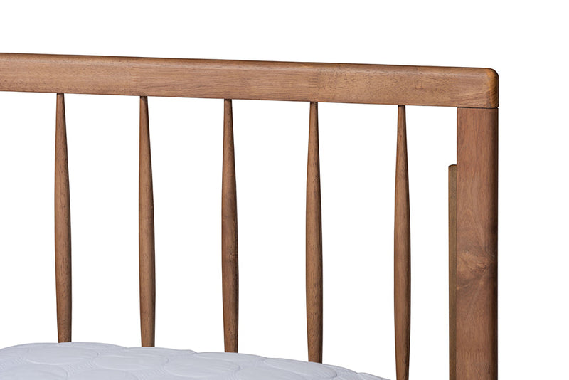 Gregory Ash Walnut King Size Platform Bed Baxton