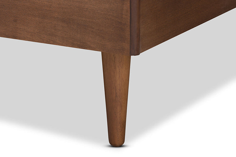 Gregory Ash Walnut King Size Platform Bed Baxton