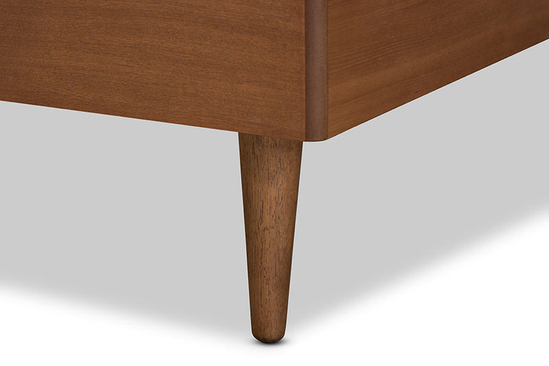Adonis Walnut Brown Twin Size Platform Bed Baxton