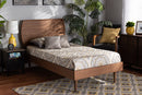 Adonis Walnut Brown Twin Size Platform Bed Baxton
