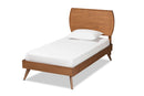 Decker Walnut Brown Twin Size Platform Bed Baxton