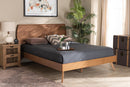 Decker Walnut Brown Queen Size Platform Bed Baxton