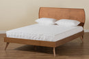 Decker Walnut Brown King Size Platform Bed Baxton
