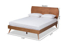 Decker Walnut Brown Queen Size Platform Bed Baxton