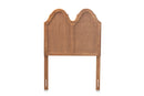 Capri Ash Walnut Twin Size Arched Headboard Baxton