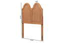 Capri Ash Walnut Twin Size Arched Headboard Baxton