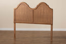 Capri Ash Walnut Queen Size Arched Headboard Baxton