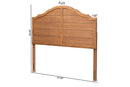 Maisie Traditional Farmhouse Ash Walnut King Size Headboard Baxton