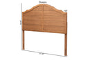 Maisie Traditional Farmhouse Ash Walnut King Size Headboard Baxton
