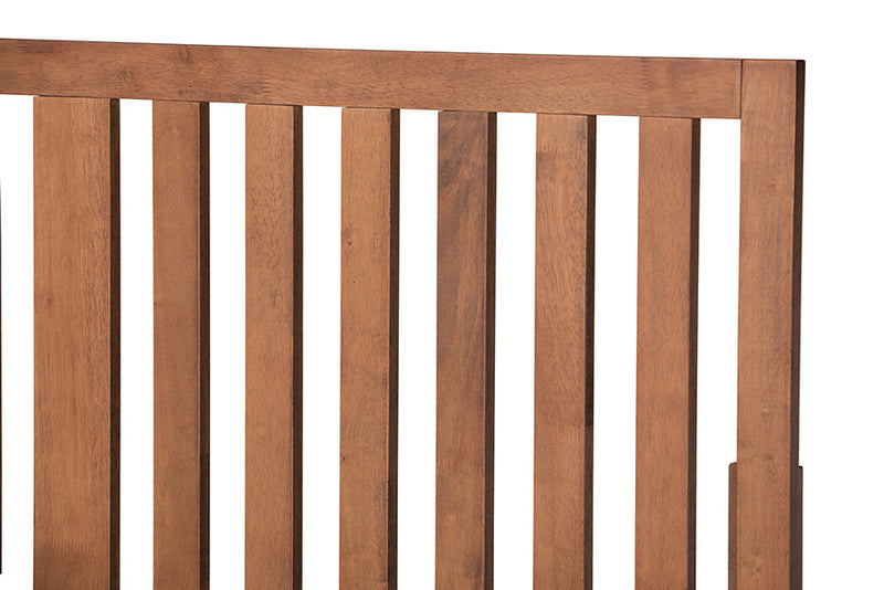 Camara Walnut Brown King Size Platform Bed Baxton