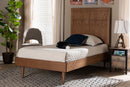 Bennett Walnut Brown Twin Size Platform Bed Baxton
