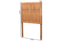 Nagoya and Rustic Ash Walnut Twin Size Headboard Baxton