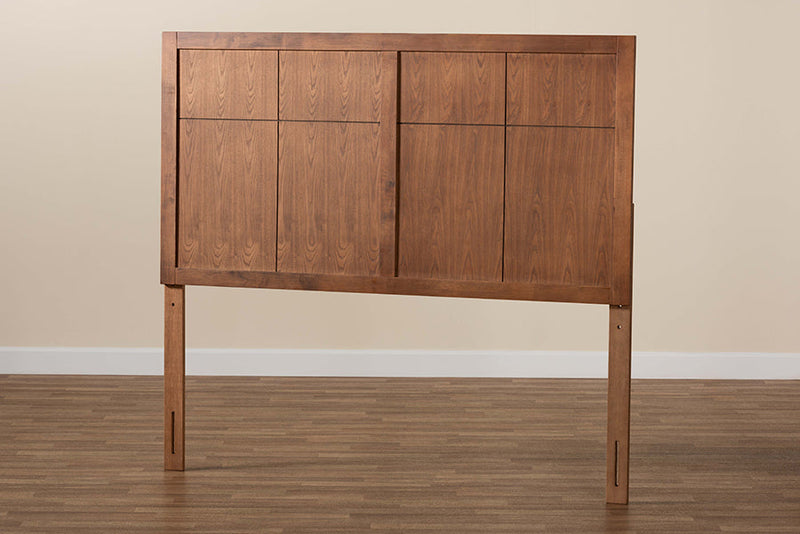 Nagoya and Rustic Ash Walnut Queen Size Headboard Baxton