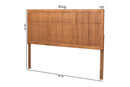 Nagoya and Rustic Ash Walnut King Size Headboard Baxton