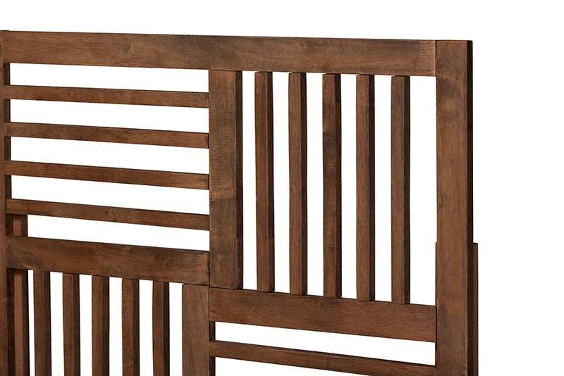 Pemberly Walnut Brown Twin Size Platform Bed Baxton