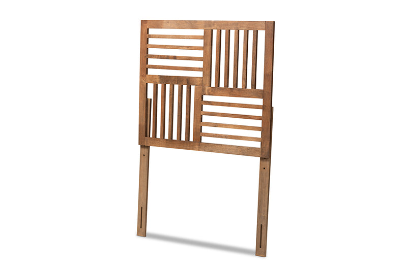 Casol Modern and Contemporary Ash Walnut Finished Wood Twin Size Headboard