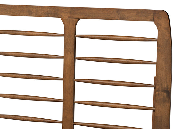 Barbon Walnut Brown Twin Size Platform Bed Baxton