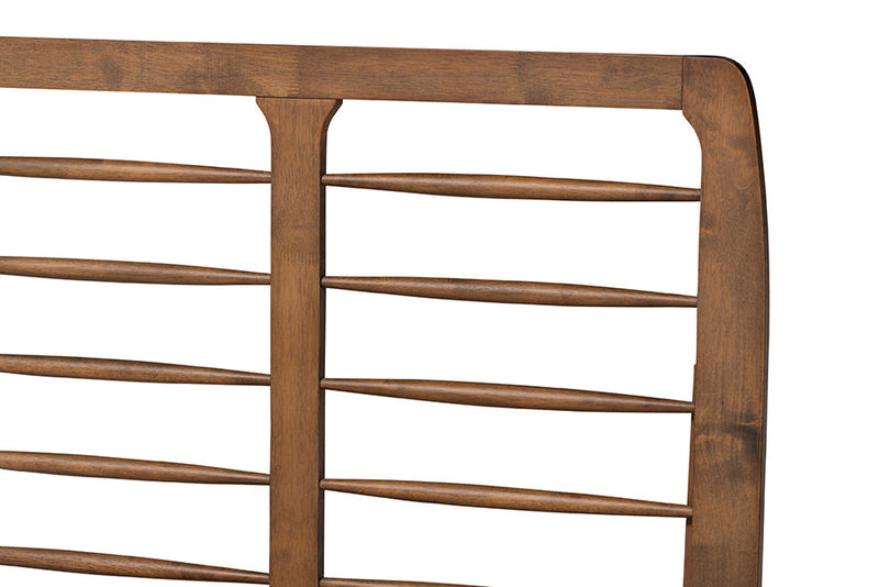 Romilly Walnut Brown Twin Size Platform Bed Baxton
