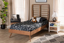 Romilly Walnut Brown Twin Size Platform Bed Baxton