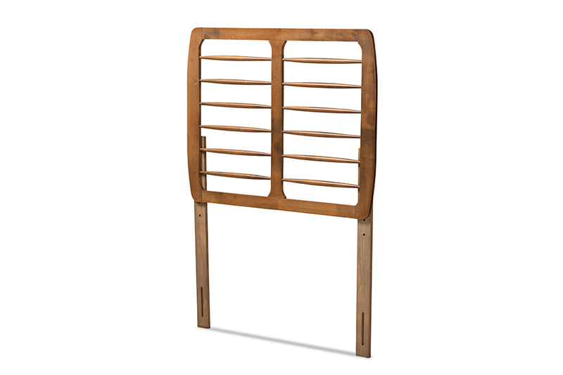 Dalston Mid-Century Modern Ash Walnut Finished Wood Twin Size Headboard