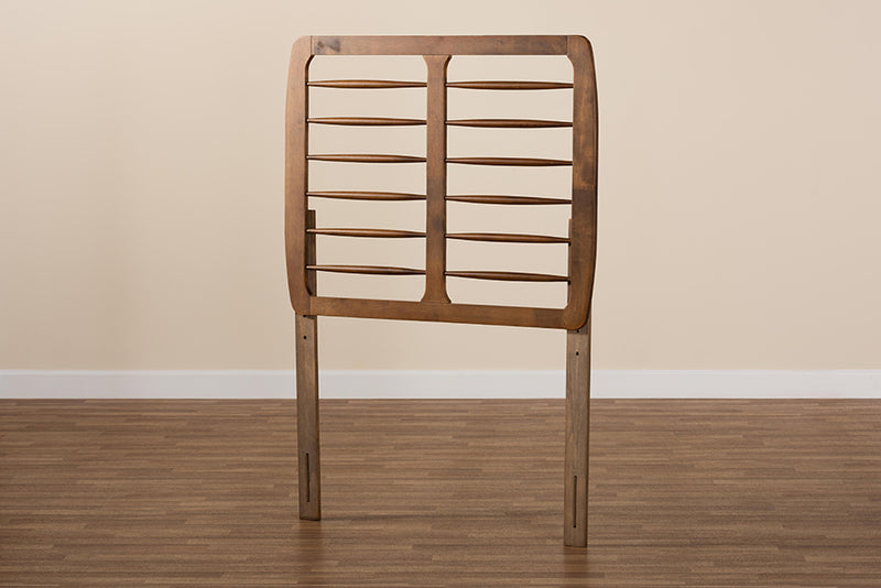 Dalston Mid-Century Modern Ash Walnut Finished Wood Twin Size Headboard