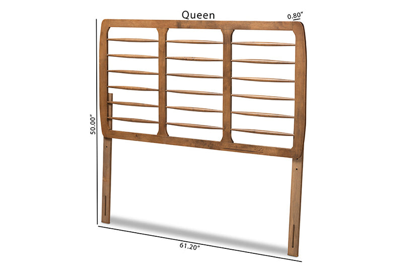 Dalston Ash Walnut Queen Size Headboard Baxton