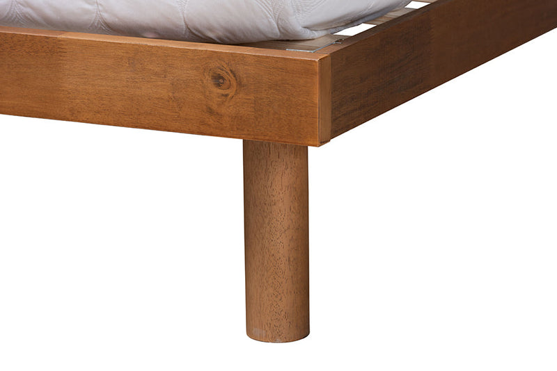Juvita Ash Walnut Queen Size Platform Bed Baxton