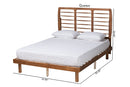 Juvita Ash Walnut Queen Size Platform Bed Baxton