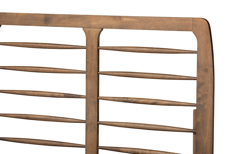 Felisa Walnut Brown Queen Size Platform Bed Baxton