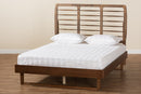 Felisa Walnut Brown Queen Size Platform Bed Baxton