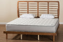 Juvita Ash Walnut King Size Platform Bed Baxton