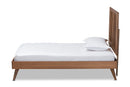 Falan Ash Walnut Twin Size Platform Bed Baxton