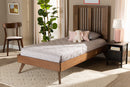 Falan Ash Walnut Twin Size Platform Bed Baxton