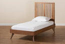 Falan Ash Walnut Twin Size Platform Bed Baxton